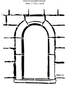 a drawing of an arch in the wall