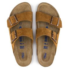 Birkenstock Women's Arizona Soft Footbed Suede Leather Mink - 866977 - Tip Top Shoes Birkenstock Women, Footbed Sandals, Birkenstock Sandals, Birkenstock Arizona, American Shirts, Nubuck Leather, Soft Suede, Top Shoes, Custom Fit