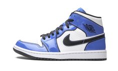 The Air Jordan 1 Mid SE “Signal Blue” dresses the mid-top version of Michael Jordan’s first signature shoe in a clean and casual look reminiscent of the popular original “UNC” colorway.  Appearing slightly darker in shade, the glossy Signal Blue leather panels on this Jordan 1 Mid nonetheless evoke the primary team uniform color of Michael Jordan’s alma mater, the UNC Tar Heels.  Smooth white leather detailing can be found on the perforated toe and on the mid-panel and collar.  Jordan Brand adds Jordans 1 Blue, Jordan 1 Mid Blue, Blue Air Jordan 1, 70s Converse, Nike X Travis Scott, Converse Run Star Hike, Air Jordan 1 Mid Se, Converse Run Star, Nike Swoosh Logo