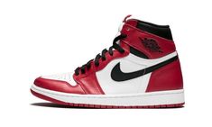 Perhaps the most iconic sneaker of all-time, this original “Chicago” colorway is the cornerstone to any sneaker collection.  Made famous in 1985 by Michael Jordan, the shoe has stood the test of time, becoming the most famous colorway of the Air Jordan 1.  This 2015 release saw the Chicago colorway return to its most accurate construction since the first retro in 1994, complete with Nike Air branding on the tongue. Jordan 1 Mid Chicago Black Toe, Air Jordan 1 Mid Chicago, Jordan 1 Mid Chicago, Air Jordan 1 Chicago, Unique Sneakers, Baskets Adidas, Jordan 1 High Og, Jordan Sneakers, Air Jordan 1 Retro High Og