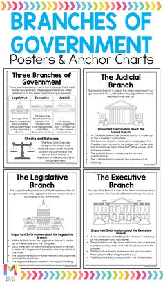 the branches of government posters and anchor chart