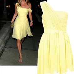 Topshop Kate Moss Yellow Chiffon Tie Waist Dress, Fits Xs-S, Nwt Chic Yellow Chiffon Dress, Dressy Fitted Chiffon Dress For Summer, Chic Yellow Chiffon Summer Dress, Fitted Chiffon Dress For Summer, Yellow Chiffon Dress For Summer Evening, Chic Chiffon Cocktail Dress For Summer, Yellow Chiffon Evening Dress, Yellow Chiffon Evening Dress For Summer, Yellow Chiffon Mini Dress For Parties