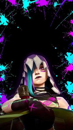 💙💕 Jinx Background Wallpaper, Arcane Jinx Screencaps, Jinx New Hair, Jinx Graffiti Wallpaper, Jinx New Outfit