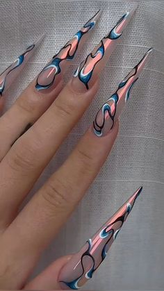 Sharp Nails Design Ideas, Alien Nails, Kylie Nails, Sharp Nails, Stylish Nails Designs