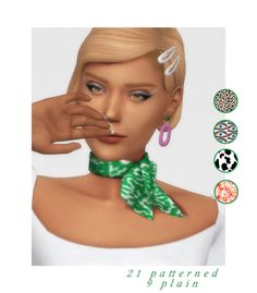 a digital painting of a woman wearing green and white clothing with her hands on her face