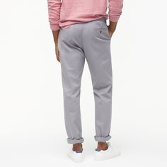 Versatile Cotton Straight-leg Chinos, Casual Chinos With Five Pockets And 5-inch Inseam, Casual Chinos With Pockets And 4-way Stretch, Tapered Leg 4-way Stretch Chinos With Welt Pockets, Chinos With Pockets And 5-inch Inseam, Khaki Pants Men, J Crew Style, Chinos Pants, Grey Jean