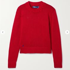 Nwt!! Brand New Sweaters In Multiple Sizes Trendy Red Sweater, H&m Red Sweater, Ralph Lauren Red Crew Neck Top, Ralph Lauren Cotton Sweater, Sweaters Ralph Lauren, Pink Cable Knit Sweater, Mesh Sweater, Teal Sweater, Polo Ralph Lauren Women