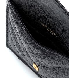 Find SAINT LAURENT Envelope Small Leather Wallet on Editorialist. Comes with dust bag. Material: calf leather. Internal details: leather lining. Color of fastening: gold. Closure: snap-buttoned fastening, zipped top. Made in Italy. Designer Gold Wallet With Card Slots, Designer Gold Wallets With Card Slots, Designer Gold Wallets For Business, Luxury Gold Wallet With Interior Card Slots, Leather Wallet With Gold-tone Logo Plaque, Evening Leather Wallets With Gold-tone Logo Plaque, Formal Leather Wallet With Gold-tone Logo, Luxury Business Wallet With Gold-tone Logo, Luxury Bifold Wallet With Gold-tone Hardware