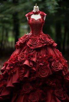 Masquerade Gowns, Red Rose Dress, Fantasy Outfits, American Model, Date Night Dresses, Fantasy Dress, Fashion Black