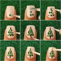 Diy Winter Nail Art, Diy Holiday Nails, Diy Christmas Nails Easy, Easy Christmas Nails, Easy Christmas Nail Art, Diy Christmas Nail Art, Christmas Tree Nail Art