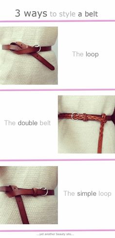 How To Tie A Belt, Plus-koon Muoti, Diy Fashion Hacks, Casual Styles, Belt Style, Looks Chic, Mode Inspiration