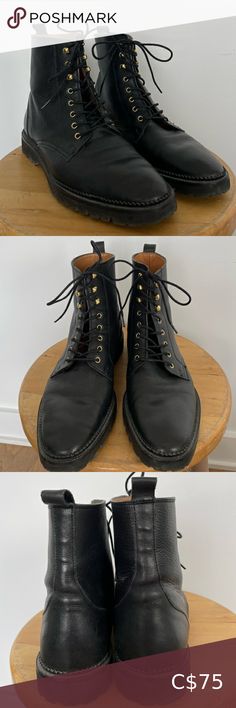 & Other Stories black leather boots sz 9.5