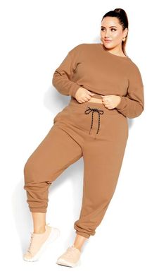 Shop Evans Biscuit Brown Cropped Sweatshirt at Yours Clothing. Discover women’s plus size clothing in sizes 10-36 with fast delivery. Cuffed Joggers, Curve Fashion, Chunky Trainers, Leggings Sale, Cropped Sweatshirt, Cropped Tee, Lounge Shorts, Printed Denim, Cropped Trousers