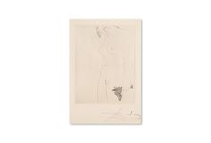 an image of a nude woman in black ink on white paper by artist peter stoll