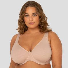 The Fruit of the Loom Womens Plus Size Beyond Soft Cotton Unlined Underwire Bra is the best unlined bra for everyday wear. Show off your natural shape with molded full coverage cups and underwire support. This soft cotton bra features wide, pinch-free straps for a comfortable and flexible fit. Design provides side and back smoothing under every outfit. Classic Full Cup Beige Bra, Classic Beige Full Cup Bra, Classic Beige Underwire Bra, Beige Underwire Seamless Bra, Beige Seamless Underwire Bra, Beige Underwire Bra With Moderate Coverage, Beige Underwire Bra, Beige Seamless Full Cup Bra, Cotton Bras