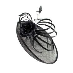 Stunning structured sinamay fascinator hat with turned up edges. Sinamay loops and flower accent. Headband. 100% sinamay Abaca Fiber, Kentucky Derby Dress, Kentucky Derby Fashion, Crinoline Dress, Hats And Fascinators, Derby Fashion, Blue Fascinator, Sinamay Fascinator, Derby Fascinator