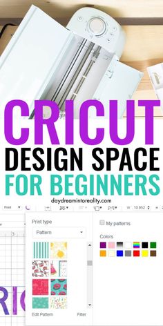 an image of cricut design space for beginners