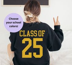 Super Comfy Senior 2025 Sweatshirt. Gift for 2025 Grad -50% cotton, 50% polyester Please check size charts before ordering! * Our products are unisex * If you would like a tighter fit, please order one size down for shirts. For Comfort Colors, order 2 sizes up for T-shirt Dress. * For sweatshirts and Hoodies, sizing runs true to fit * Follow care instructions How to Order: * Choose Color and Size from the dropdown menu and add to cart. Be sure to check size and color charts before making your se Graduation Hoodies, Senior Hoodies Design Ideas, Hoodies Design Ideas, Senior Sweatshirts, Senior Student, Class Of 2025, Hoodie Aesthetic, Sweatshirts And Hoodies, Thank You For Support