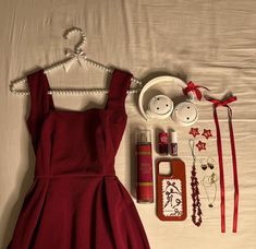 Cute Winter Fits, Red Clothes, Cherry Dress, Aesthetic Coquette, Dress Aesthetic, Love Clothing, Aesthetic Icon, Really Cute Outfits, Red Aesthetic