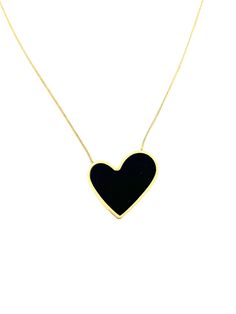 A stainless steel gold colour chain, black heart   Pendant necklace. Curvy-shaped, ideal for any occasion-event, the perfect gift for your beloved.  Not water resistant Avoid contact with perfume, heat, soaps, water Free delivery to UK customers Black Heart Necklace With Adjustable Chain, Elegant Black Heart Necklace With Adjustable Chain, Black Stainless Steel Necklace For Valentine's Day, Black Stainless Steel Heart Pendant Necklace, Black Heart Necklace With Adjustable Chain For Valentine's Day, Black Stainless Steel Jewelry With Heart Charm, Black Necklace For Valentine's Day Gift, Black Stainless Steel Heart Necklace, Black Double Heart Necklace For Valentine's Day