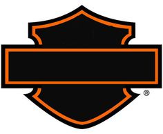 an orange and black shield logo