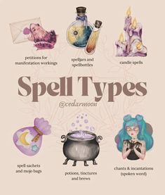 Spell Types, Spell Jar Recipes, Witch Yoga, Be Delusional, Beginner Witch, Charmed Book Of Shadows, Jar Recipes, Witch Tips