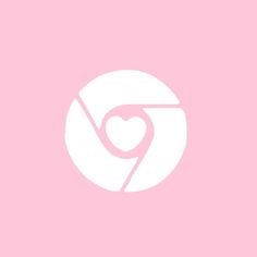 a pink background with a white heart in the center