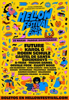 an event poster for the hellon festival in san francisco, california on october 25