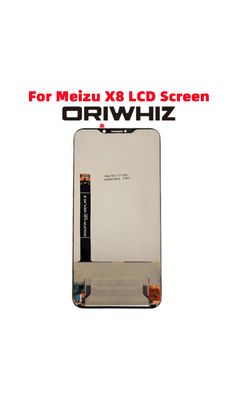 the back side of a cell phone with its battery attached to it and text that reads for mezu x8 lcd screen orwhiz