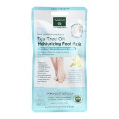 Earth Therapeutics Tea Tree Oil Moisturizing Foot Mask to moisturize rough dry skin with sock type delivery system. Best Tea Tree Oil, Earth Therapeutics, Tea Tree Oil For Acne, Healing Tea, Green Tea Mask, Deep Relief, Mask Types, Foot Mask, Peel Off Mask