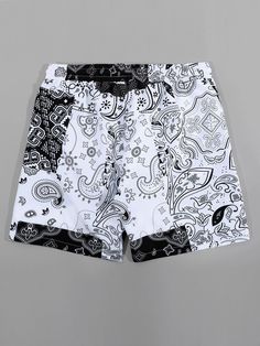 Make a stylish statement at the beach with our Random Paisley Print Swim Trunks. The boho-inspired design showcases an eye-catching paisley pattern, instantly elevating your swimwear game. Features: Style: Boho Pattern Type: Paisley Details: Drawstring Type: Bottoms Bottom Type: Shorts Fabric: Non-Stretch Composition: 100% Polyester Size Chart ( Inches ): Size Bottoms Length Hip Size Waist Size S 16.5 41.7 28.3-39.4 M 16.9 43.3 29.9-40.9 L 17.3 45.3 31.9-42.9 XL 17.7 47.2 33.9-44.9 XXL 18.1 49.2 Paisley Shorts, M 16, Boho Patterns, Printed Swim, Mens Swim Trunks, Blue Waves, Beach Shorts, Man Swimming, Style Boho