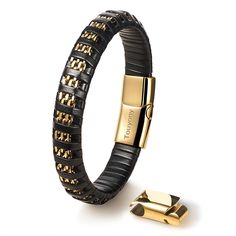 PRICES MAY VARY. 7.8 inches for medium wrists (17-20cm), 9.0 inches for large wrists(20-23cm） Exquisite bracelet:Gold Cuban bracelet with soft leather, elegant and bold Comfortable Fit: Made with soft-hand leather, this bracelet provides a comfortable and lightweight fit for all-day wear. Great gift for men: This high quality leather bracelet comes in a beautiful box and is the perfect gift for a loved one, lover or friend! NO RISK: We at Touyony trust in our quality and would therefore like to Gold Bracelet With Leather Strap And Rectangular Shape, Modern Gold Bracelet With Wrist Strap, Mens Cross Bracelet, Bracelets Braided, Anchor Bracelet Men, Leather Bracelets For Men, Red Leather Bracelet, Cuban Bracelet, Mens Chain Bracelet