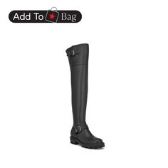 in stock Winter Polyurethane Closed Toe Boots, Flat Synthetic Boots For Fall, Black Flat Leather Boots, Waterproof Leather Knee-high Boots With Round Toe, Flat Synthetic Boots For Winter, Flat Synthetic Winter Boots, Leather Flat Boots For Fall, Flat Black Leather Boots, Lug Sole