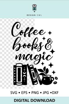 coffee books and magic svg files