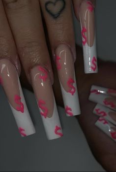 Unghie Sfumate, Long Acrylic Nail Designs, Drip Nails, Glow Nails, Dope Nail Designs, Long Acrylic Nails Coffin, Acrylic Nails Coffin Pink, Long Square Acrylic Nails, Bling Acrylic Nails