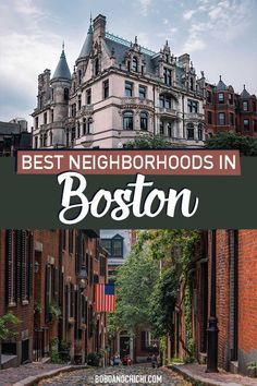 the best neighborhoods in Boston to visit for your Boston trip or Boston itinerary! Check out beautiful neighborhoods like Beacon Hill and Back Bay and some of the best things to do in Boston in each of these neighborhoods! Acorn Street Boston, Massachusetts Aesthetic, Back Bay Boston, Visit Boston, Beacon Hill Boston, Places In Boston, Boston Street