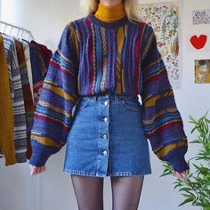 Grunge Outfits 90s, Look 80s, Goth Outfit, 80s Outfit, Indie Outfits, Mode Inspo, Soft Grunge, Long Sleeve Sweatshirt, Mode Vintage