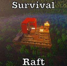 an image of a floating house in the water with text overlay that says survival survival