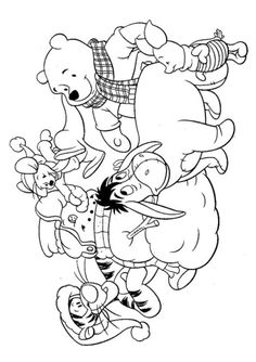 winnie the pooh and friends coloring pages for kids to print out, color on