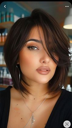 Round Short Hairstyle, Side Lob Haircut, Short Haircuts With Layers Fine Hair, One Sided Bob Hairstyle, Cute Short Hairstyles For Thinning Hair, Short Hair Pinned Back On Both Sides, Short Lob Haircut With Bangs, Best Haircut For Fat Face Double Chin, 2024 Haircut Women Short