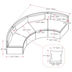 a drawing of a bed with measurements for the headboard and foot rest area on it