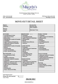 the move - out details sheet for march 1, 2013 is shown in this image