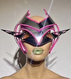 80s inspired futuristic Cyber goggles ,eyewear, glasses,sci fi, futuristic eye wear,head mask great for burning man or any rave festival for men and women . Made out of rigid mirror pvc, clean retro futuristic lines. These futuristic goggles are perfect for any performer. This eyewear has a pink see through visor from the inside out. These goggles are fuxia lined on the inside . Made out of lightweight chrome mirror pvc. Comfortable adjustable clear band on Retro Futuristic Costume, Futuristic Costume Women, Futuristic Full Face Mask For Costume Party, Futuristic Halloween Masks And Prosthetics, Futuristic Masks For Masquerade And Cosplay, Futuristic Masks For Cosplay And Masquerade, Futuristic Masks For Masquerade And Cosplay Events, Futuristic Adjustable Masks And Prosthetics For Cosplay, Futuristic Adjustable Masks For Masquerade