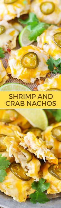 this is an image of homemade shrimp and crab nachos