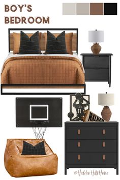 Teen boys sports themed bedroom decor mood board! Basketball Bedroom Decor, Boys Basketball Bedroom, Basketball Bedroom, Boys Bedroom Ideas, Basketball Room, Big Boy Bedrooms, Boy Bedroom Design, Teen Boy Bedroom