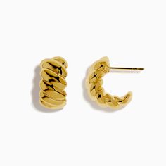 14K Yellow Gold Hollow Croissant Hoop Earrings Croissant Earrings, Etsy Prints, Gold Yellow, Print On Demand, 14k Gold, Hoop Earrings, Size 4, Yellow Gold, Thing 1