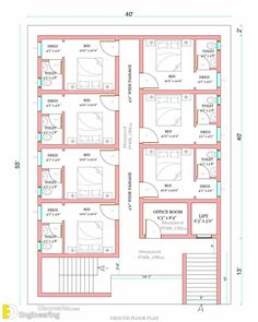 the floor plan for a two story house with three floors and four stories, including one bedroom