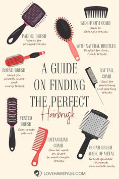 hairbrushes Types Of Hair Brushes, Best Hair Brush, Hair Remedies For Growth, Mega Hair, Diy Remedies, Healthy Hair Tips, Unwanted Hair Removal, Frizzy Hair, Unwanted Hair