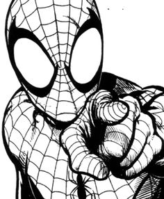 a spiderman drawing with his arms crossed