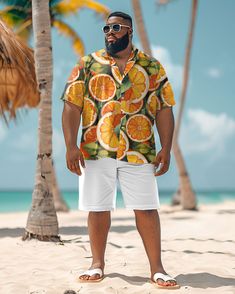 This Hawaiian Shirt Shorts Set is suitable for all kinds of casual occasions, such as vacations, beach parties, summer picnics and so on. You can pair it with a pair of sandals or sneakers for a trendy look. Whether you are on vacation or in daily life, this set will bring you a comfortable and stylish wearing experience. Casual suit: Casual men's short-sleeved shirt suit focuses more on comfort and leisure. It usually consists of a light, short-sleeved shirt worn with jeans or slacks. This set Orange Short Sleeve Hawaiian Shirt For Spring, Casual Hawaiian Shirt For Beach, Casual Hawaiian Shirt For Summer Beach, Orange Hawaiian Shirt For Spring Vacation, Orange Relaxed Fit Hawaiian Shirt With Short Sleeves, Casual Spring Hawaiian Shirt For Vacation, Spring Casual Hawaiian Shirt For Vacation, Orange Relaxed Fit Hawaiian Shirt For Summer, Summer Orange Relaxed Fit Hawaiian Shirt